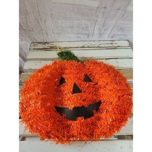 Vintage Shimmer pumpkin hanging Halloween home decor front door